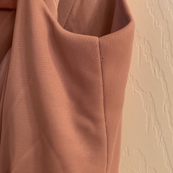 Azazie bridesmaids chiffon evening formal dress pink mauve blush Junior 16/XS - Picture 7 of 8